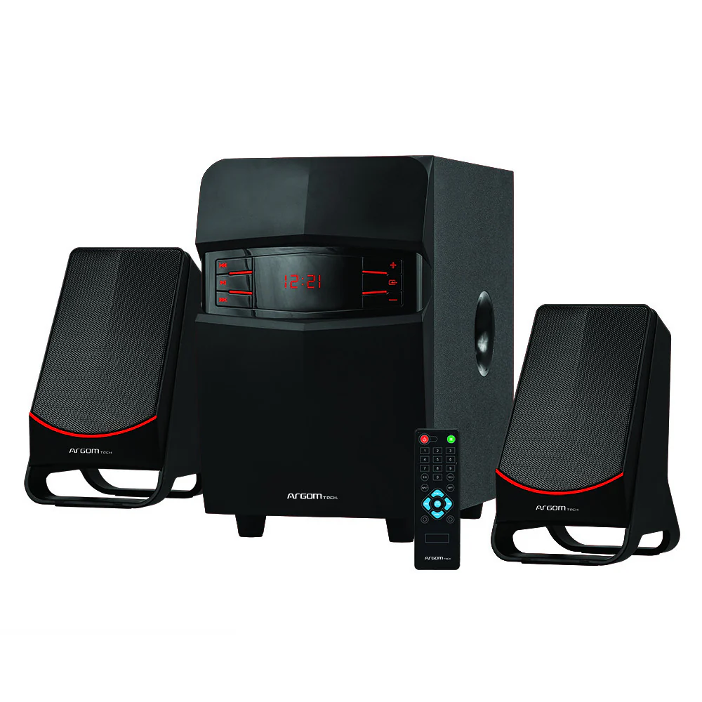 ARG-3540_L_SIDE_2048x BOCINAS CON BOOFER 2.1. ARGOM BT ARG-SP-3450BK 40W - Imagen 1